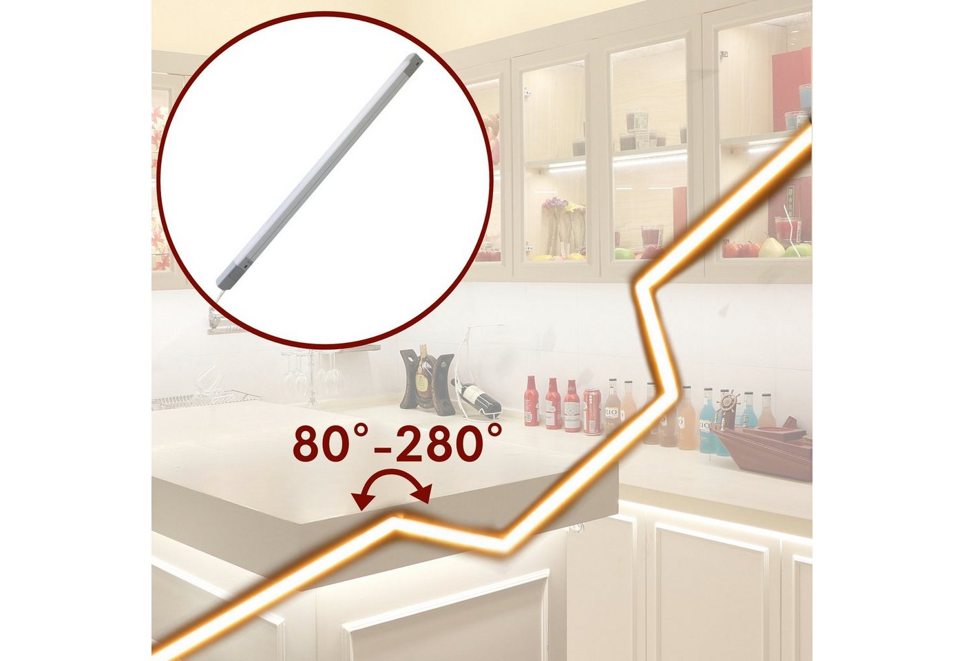 kalb LED Unterbauleuchte Lineara LED Unterbauleuchte 100cm Neutralweiß 13W, Neutralweiß