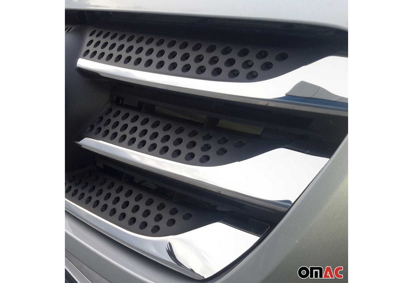 OMAC Zierleisten-Aufkleber Kühlergrill Leisten für Mercedes Vito W447 2014-2019 Chrom 5x, (5tlg), Langlebig,Einfache Reinigung,Einfache Installation,Rostbeständig Bild 5