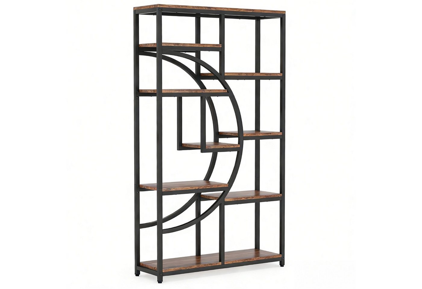 Celya Bücherregal Raumteiler, Standregal mit 9 Ebenen, 175 x 95 x 30 cm