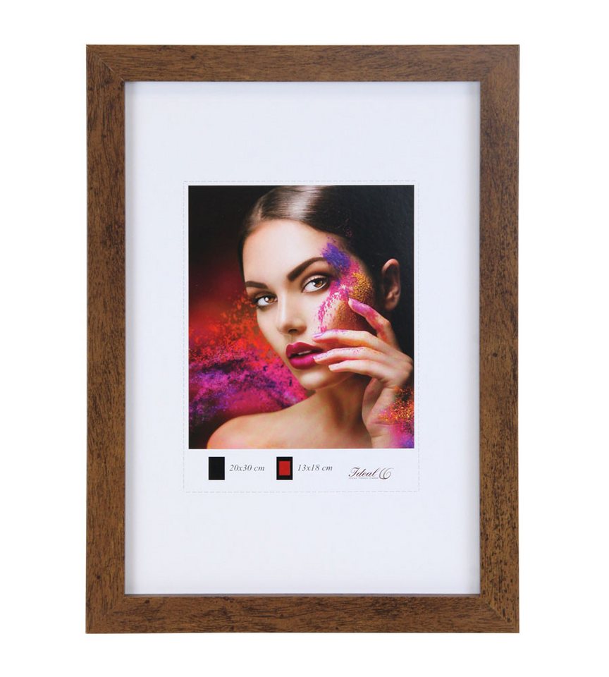 IDEAL TREND Bilderrahmen Holz Bilderrahmen Lifestyle Plexi Foto Rahmen Collage Wanddeko Poster, für 1 Bilder (1 St), Holz Bilderrahmen mit Papiereinleger und Kunststoffglas