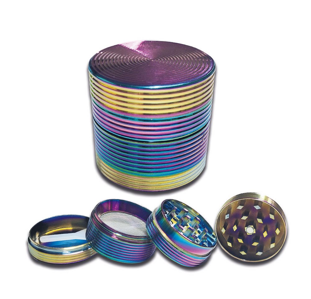 Coumo Grinder Grinder Crusher, Aluminium, Rainbow, Grip Struktur, ⌀ 4 cm Bild 2
