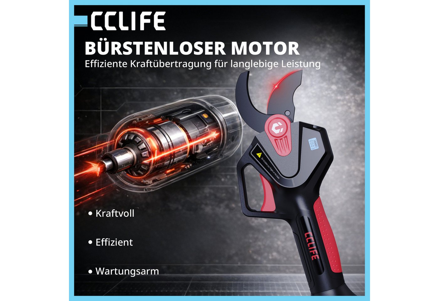 CCLIFE Akku-Astschere CCLIFE Akku Astschere 40mm fuer Makita 18V Elektrische Baumschere