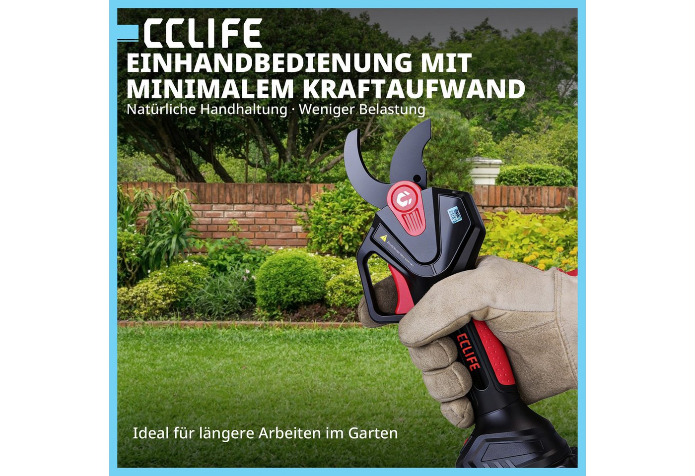 CCLIFE Akku-Astschere CCLIFE Akku Astschere 40mm fuer Makita 18V Elektrische Baumschere Bild 5