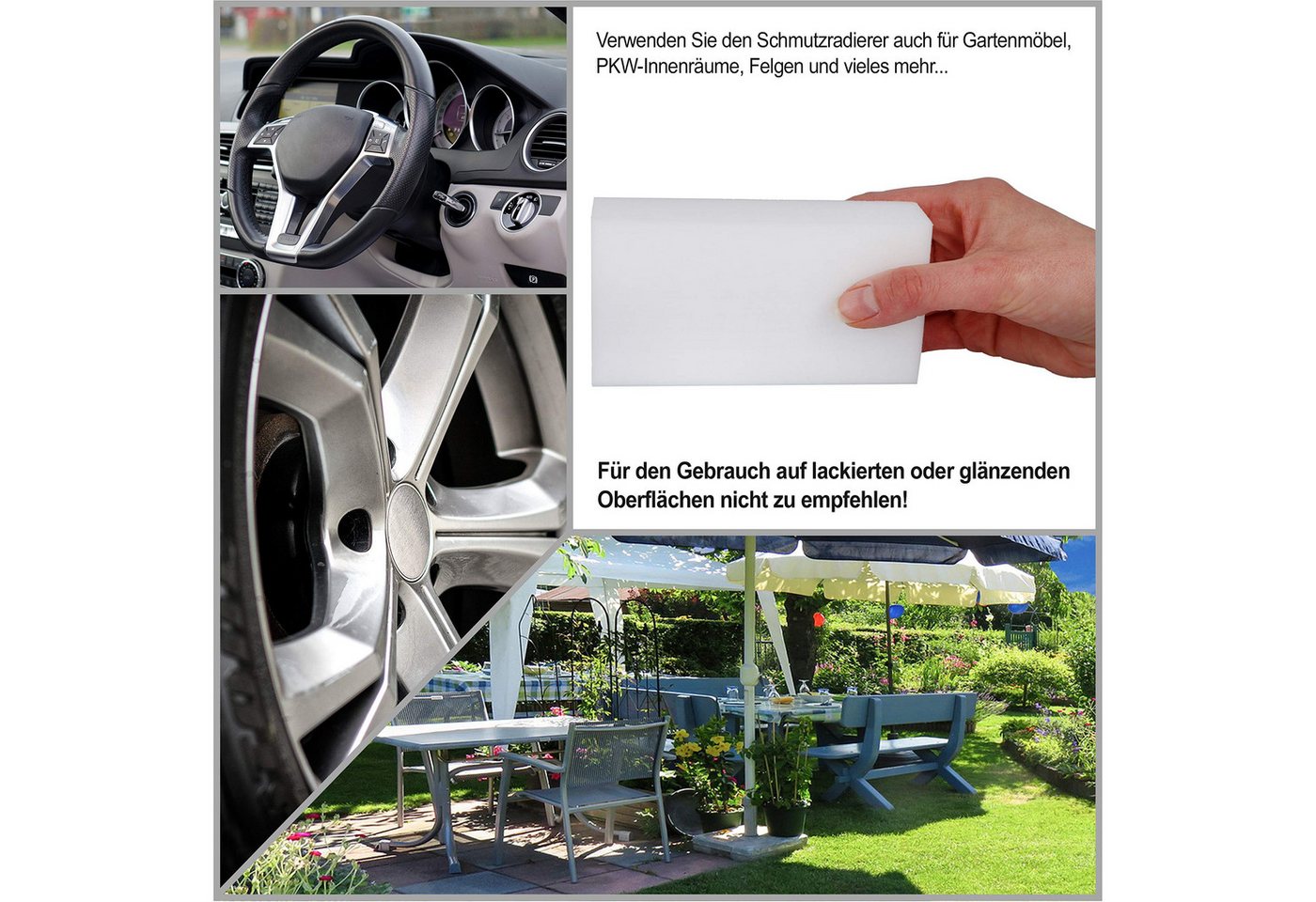 com-four Reinigungsschwamm Putzschwamm für Haushalt und Garten, zum Reinigen von Flecken Bild 3