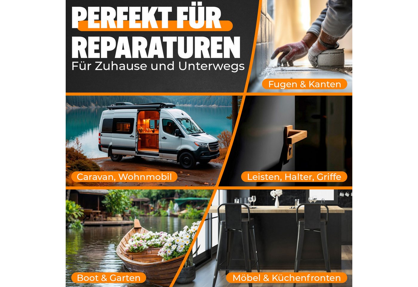 Top2Glue Montagekleber 2K-Kleber Flex Repair 2K MS Polymer, weiß, 35 g mit 4 Mischdüsen Bild 4