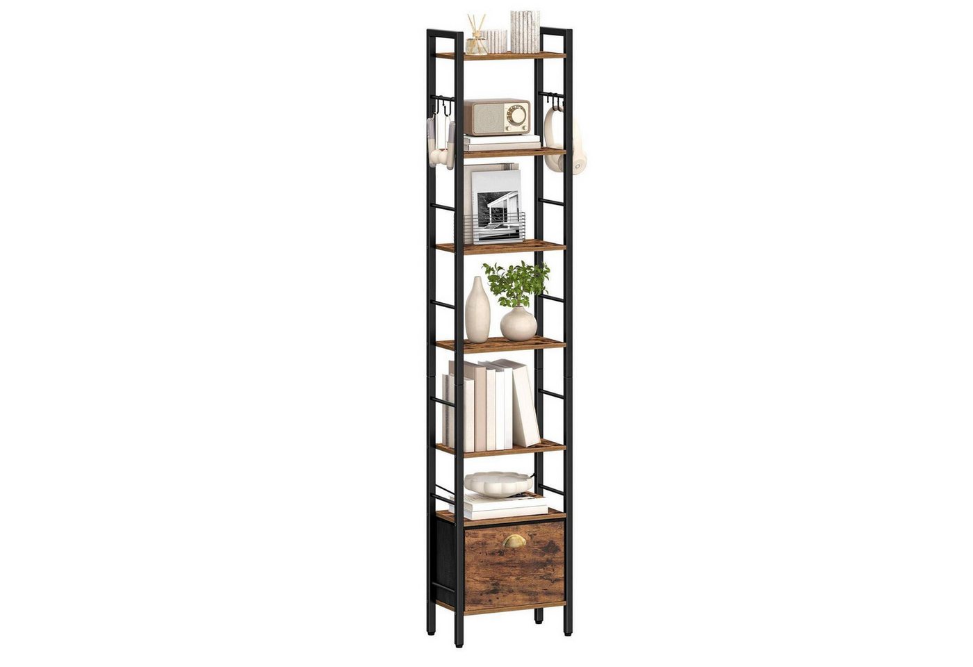 LuxusKollektion Bücherregal Bücherregal 7-Fach Vintagebraun 24x40x198.8cm Bild 3