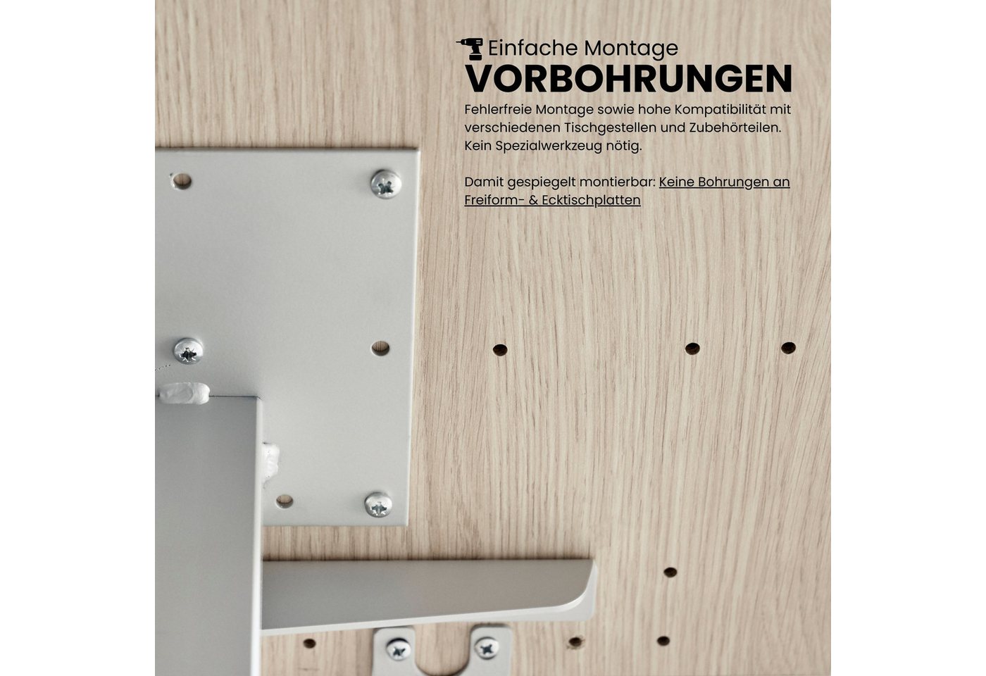 bümö Tischplatte bümö Schreibtischplatte, Rechteck: 160 x 80 cm- Dekor: Ahorn Bild 2