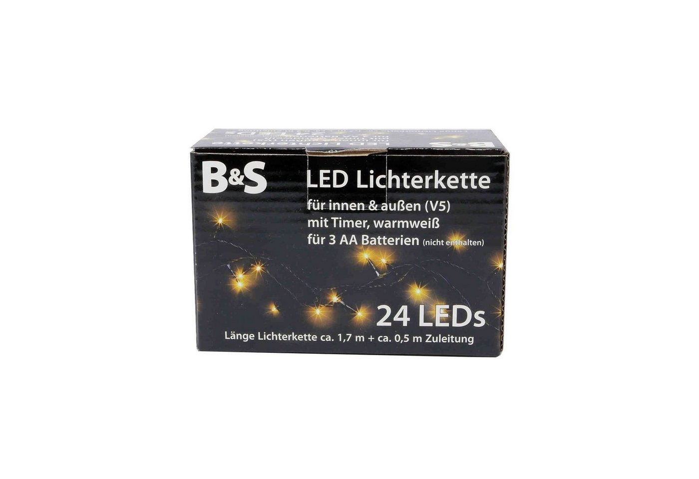 B&S LED-Lichterkette LED Batterie Lichterkette mit 24 LEDs warmweiß Innenbereich Bild 3