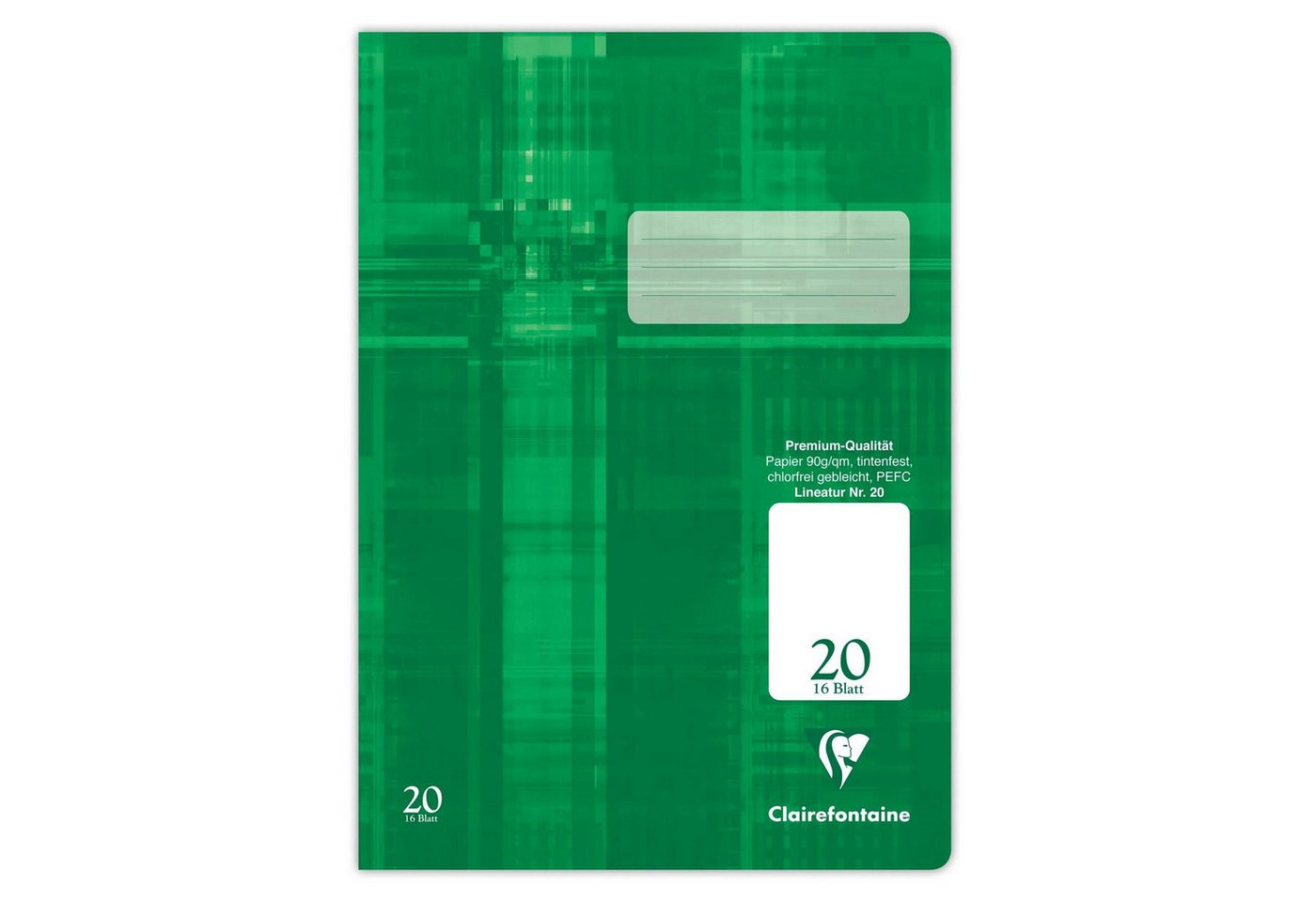 CLAIREFONTAINE Schulheft Clairefontaine Heft A4 Premium blanco 16Bl