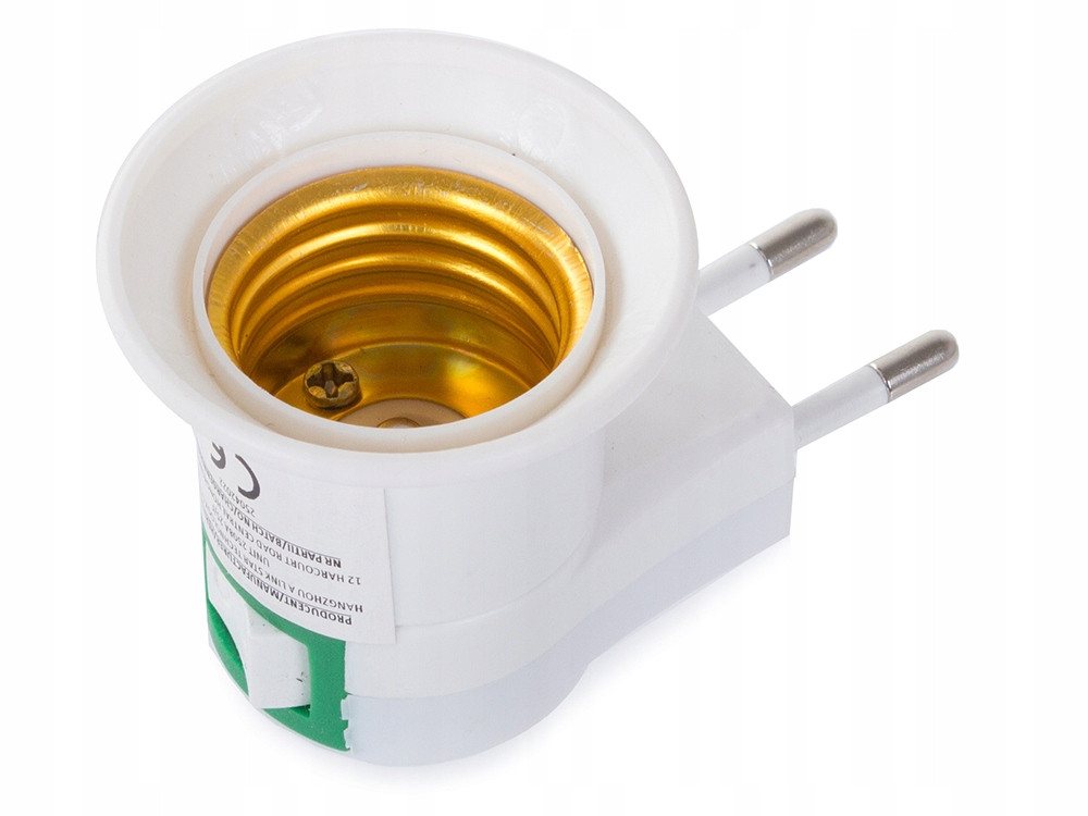 VERK GROUP Steckdosenschalter E27 Steckdosenadapter mit Schalter 230V Lampenfassung Weiß, 1-St., E27-Fassung mit Schalter, Direkter Steckdosenanschluss Bild 3