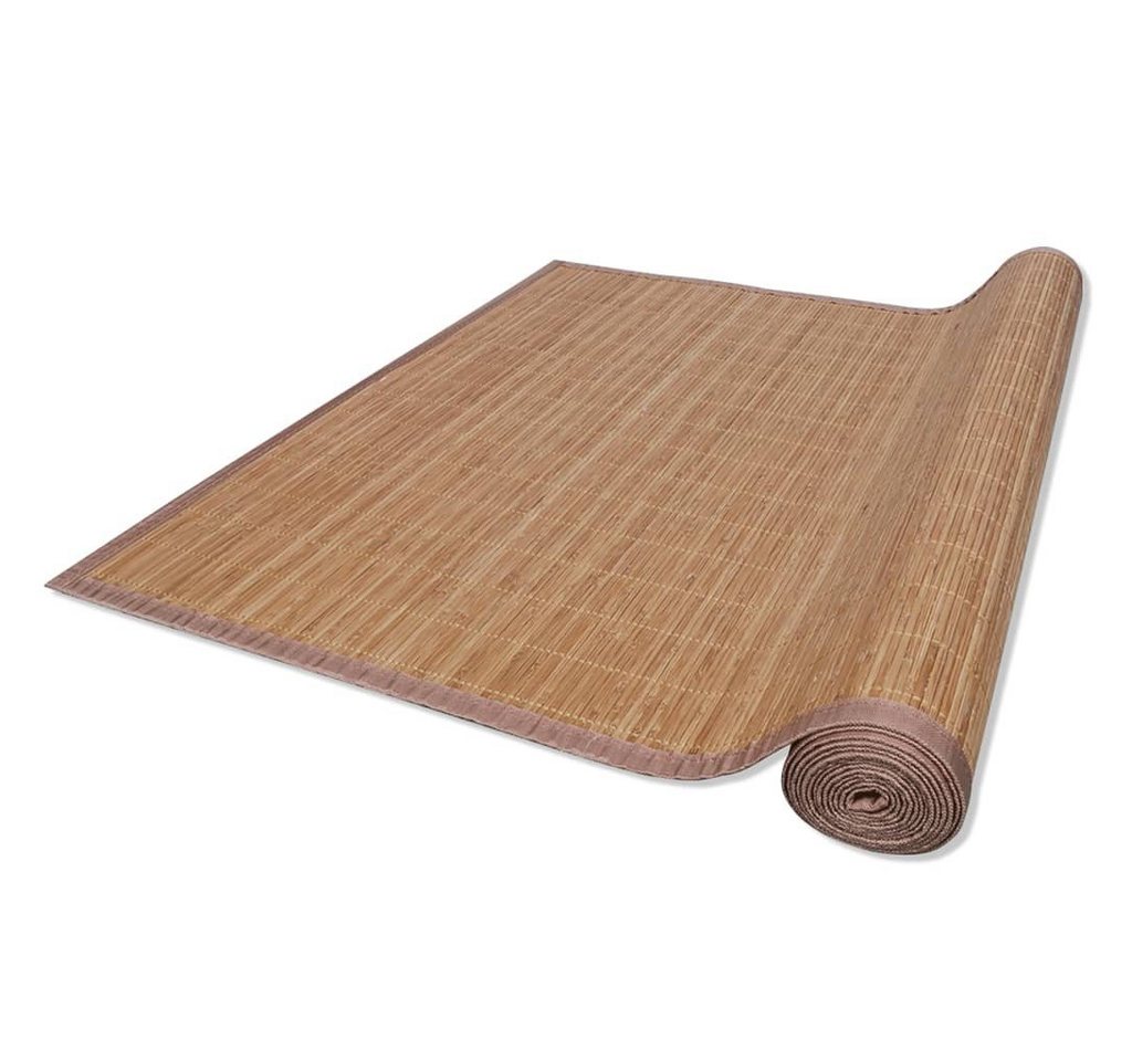 furnicato Teppich Moderner Bambusteppich 80 x 300 cm in Braun mit PVC-Rücken, 80 x 300 cm, Rutschfeste Bodenmatte mit PVC-Rücken und pflegeleichter Oberfläche Bild 4