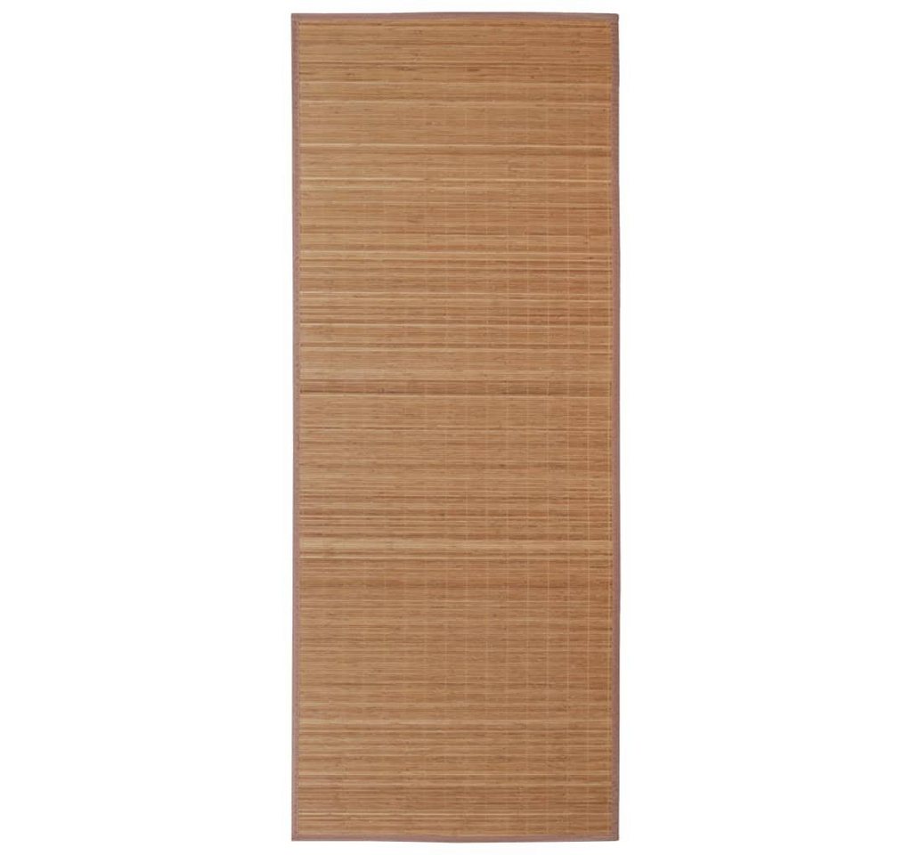 furnicato Teppich Moderner Bambusteppich 80 x 300 cm in Braun mit PVC-Rücken, 80 x 300 cm, Rutschfeste Bodenmatte mit PVC-Rücken und pflegeleichter Oberfläche Bild 5