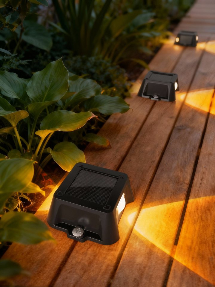 Toomoke LED Solarleuchte Solarlampen Außen/draußen, Gartenleuchte für Terasse Balkon, LED fest integriert, Solar-Deckleuchten Außen solarleuchten garten Party Outdoor Bild 2