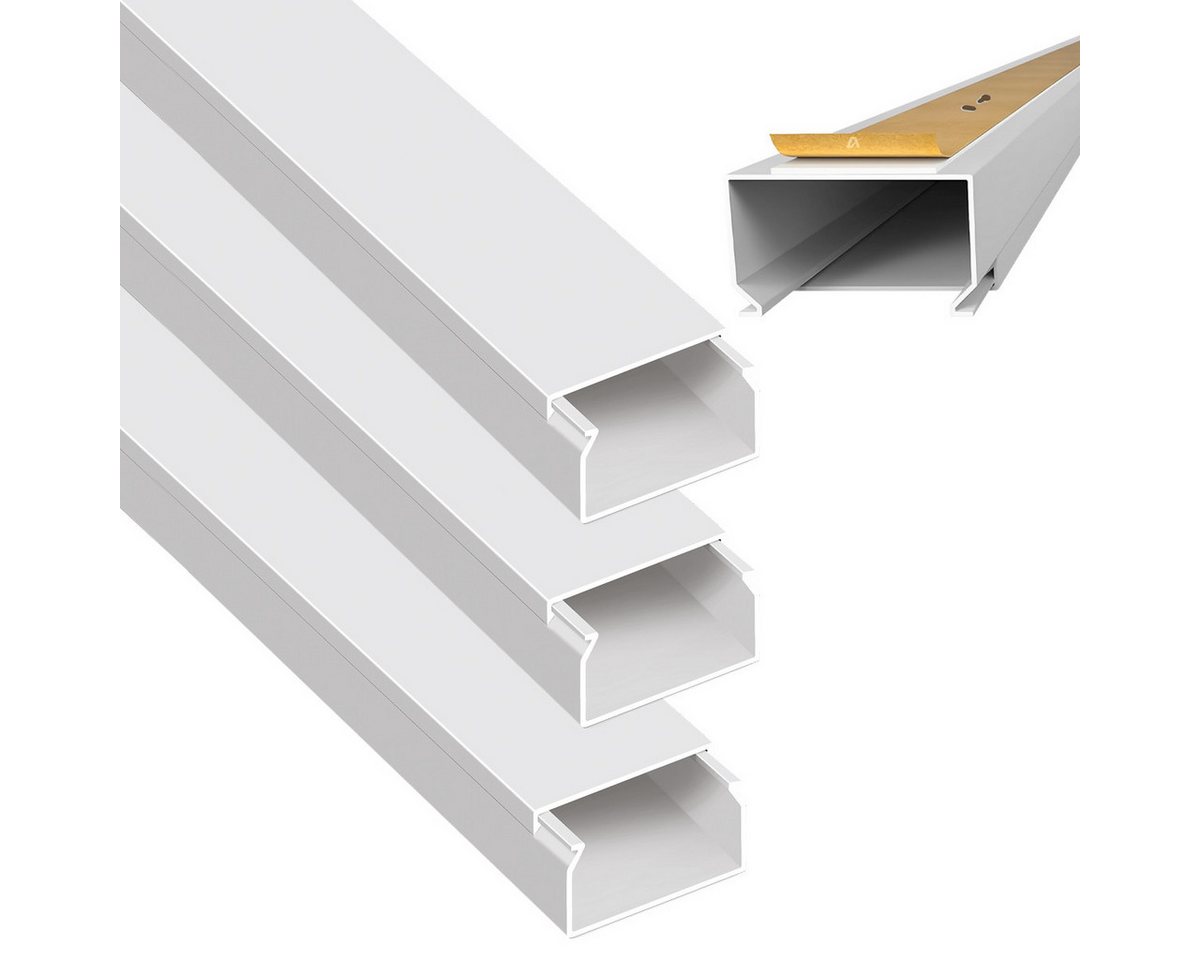 ARLI Kabelkanal Schraubbar mit Bodenlochung (4m Set, 4-St), PVC, schwer entflammbar, IP-Bewertung: IP40 Bild 2