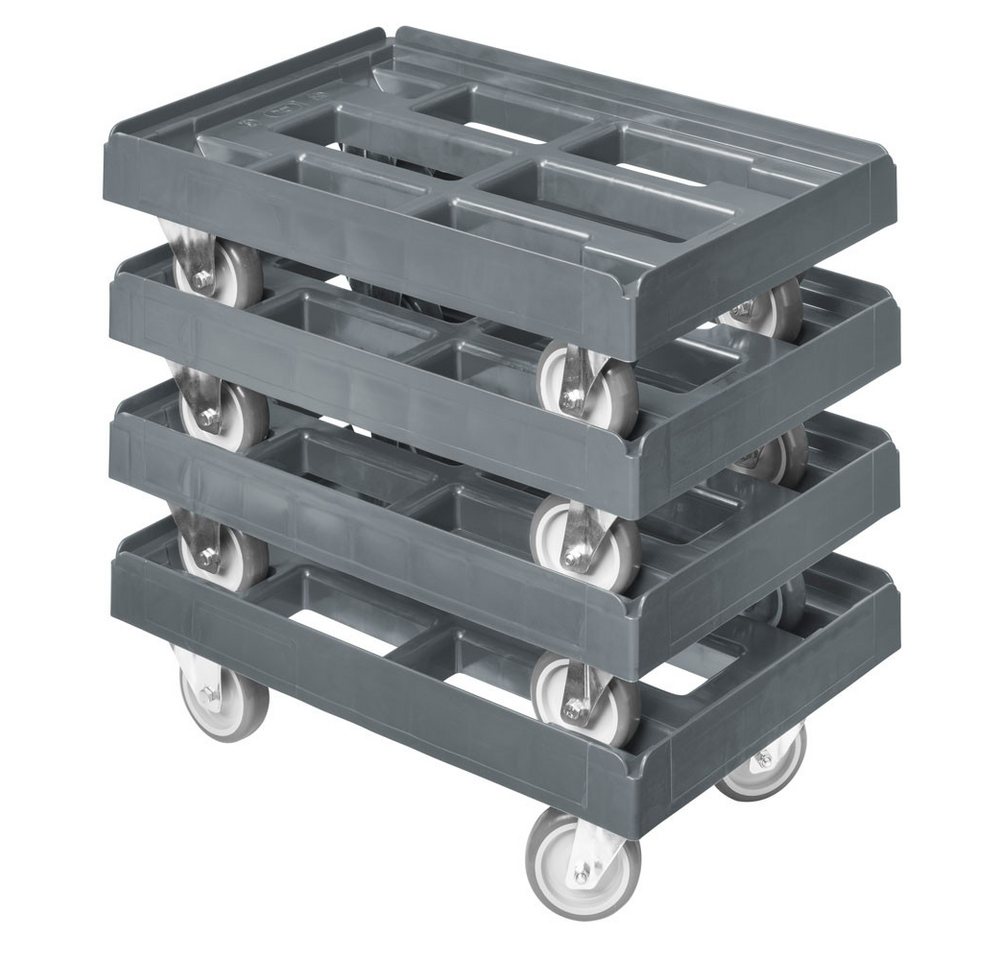 Logiplast Transportroller Transportroller für Kisten 60 x 40 cm mit 2 Bock- und 2 Lenkrollen in