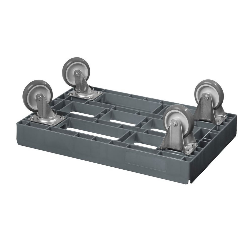 Logiplast Transportroller Transportroller für Kisten 60 x 40 cm mit 2 Bock- und 2 Lenkrollen in Bild 4