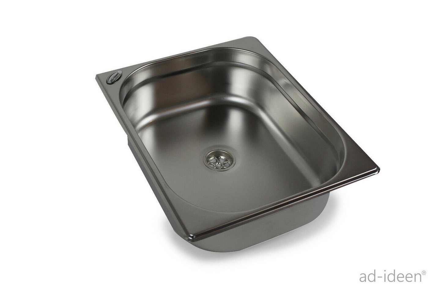 ad-ideen Waschbecken 12V Camping Spüle Technik Bausatz 325x265x100mm Ablage Weiß
