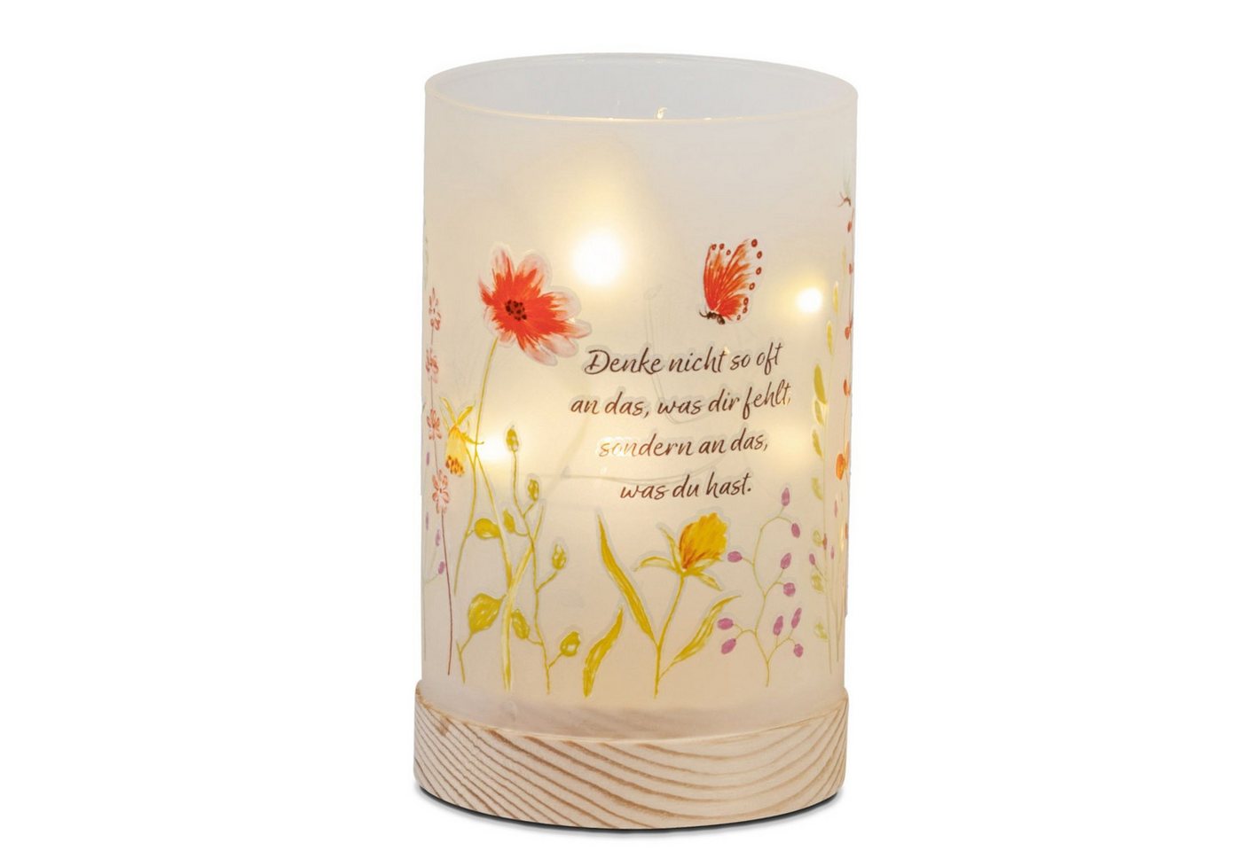 formano Tischleuchte Sprüche, LED, mit Timerfunktion, Mehrfarbig, Sprüche, H: 15cm