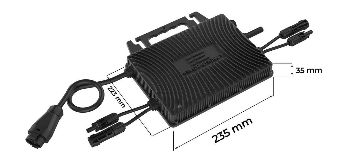 SUNNIVA Balkonkraftwerk 920W Balkonkraftwerk BIFAZIAL FULLBLACK komplett Steckdose, (INVER ENERGY 800W Wechselrichter, PV Solaranlage, 2x 460W Glas-Glas Solarmodule, inkl. 5m Kabel, Bluetooth WIFI, Komplettset) Bild 5