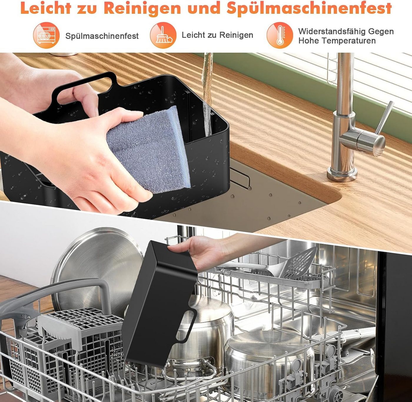 Vernatti Backform 18-tlg. Heißluftfritteusen-Zubehör Set für 7,6–9,5 l Airfryer, (8-teiliges Zubehörset für Heißluftfritteusen zum Backen und Grillen 18-tlg), 18-teilig, hitzebeständig, stapelbar, vielseitig einsetzbar Bild 3