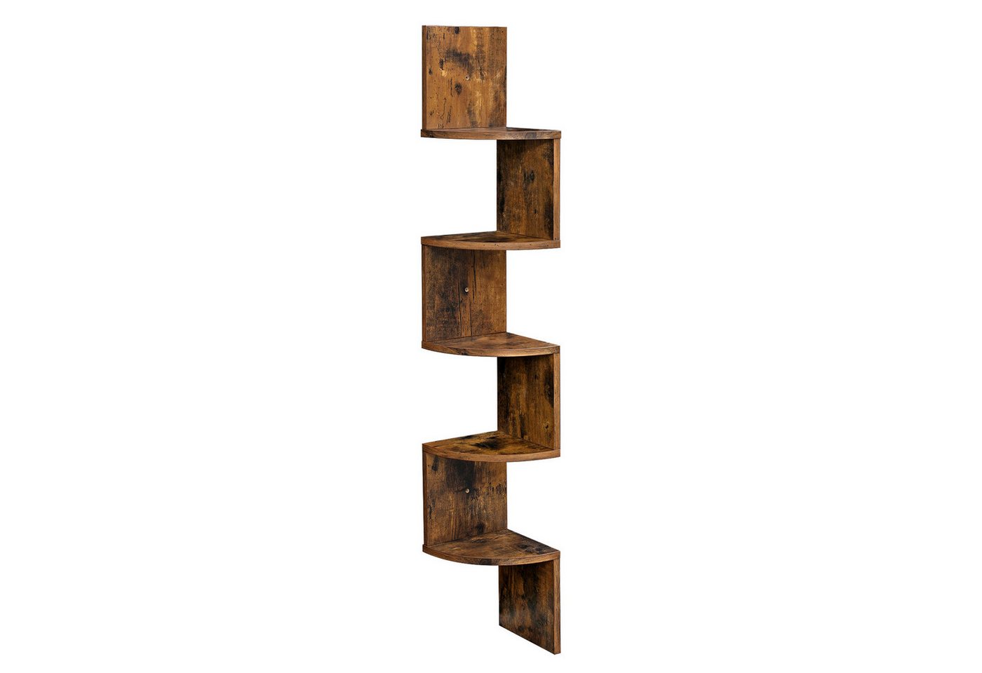 VASAGLE Eckregal Wandregal, 5 Ebenen, 1-tlg., für Schlafzimmer, für Bücher, Schweberegal, Bücherregal, Pflanzenregal Bild 2