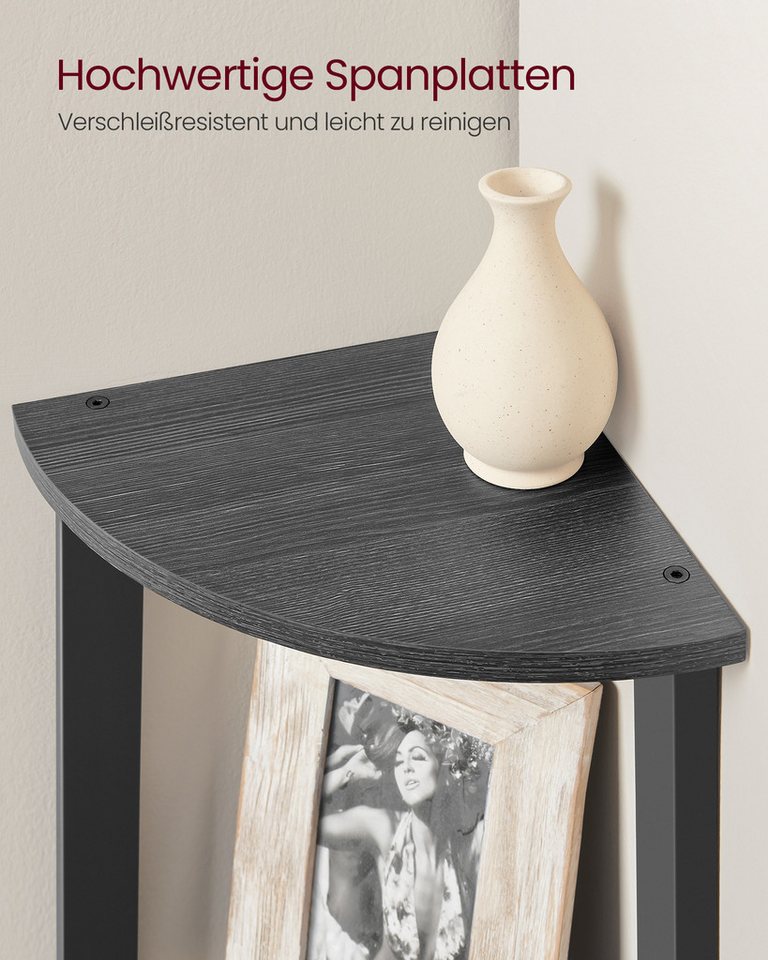 VASAGLE Eckregal Bücherregal, für Wohnzimmer, Industrial-Design, mit Stahlrahmen, Leiterregal Bild 3