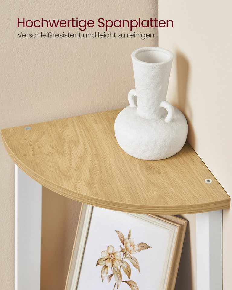 VASAGLE Eckregal Bücherregal, Bücherregal, mit 4/5 Ebenen, H: 125/159cm, mit Stahlrahmen Bild 2