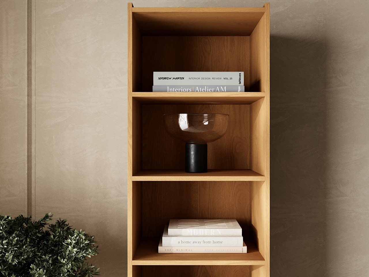 GrainGold Standregal Azumi, Set, Bücherregal, Breite 50 cm, mit Push-to-open, mit Schubladen