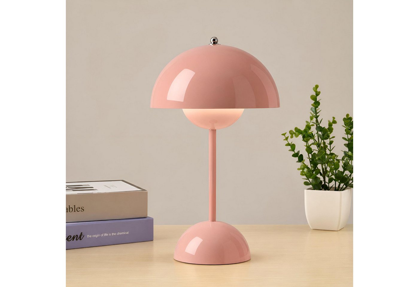 FELIXLEO Außen-Tischleuchte Kabellose Nachttischlampe, LED, Touch-Dimmer, 3 Lichtfarben Bild 2