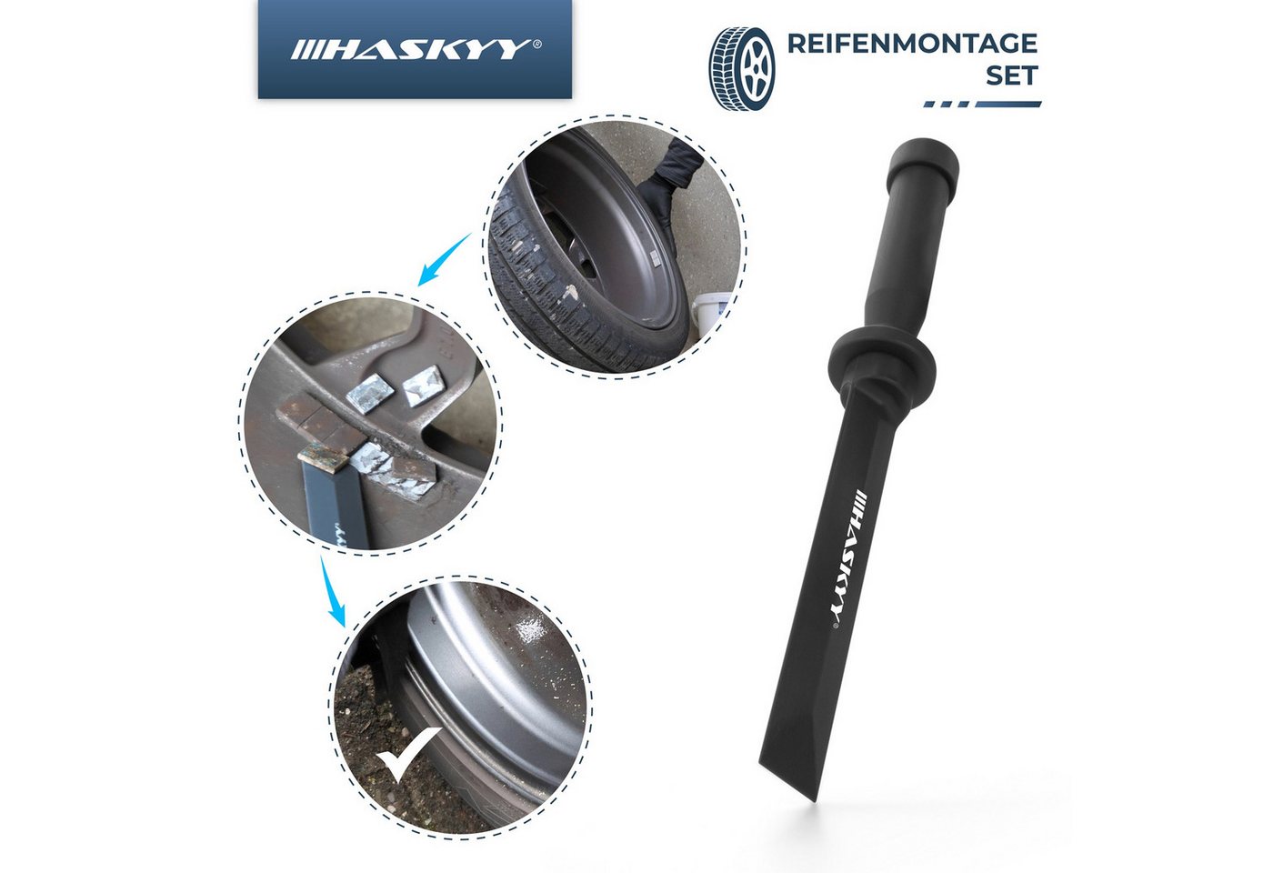 HASKYY Montagepaste Reifenmontagepaste 5kg Schwarz Set mit Montage- & Demontage Zubehör Bild 4