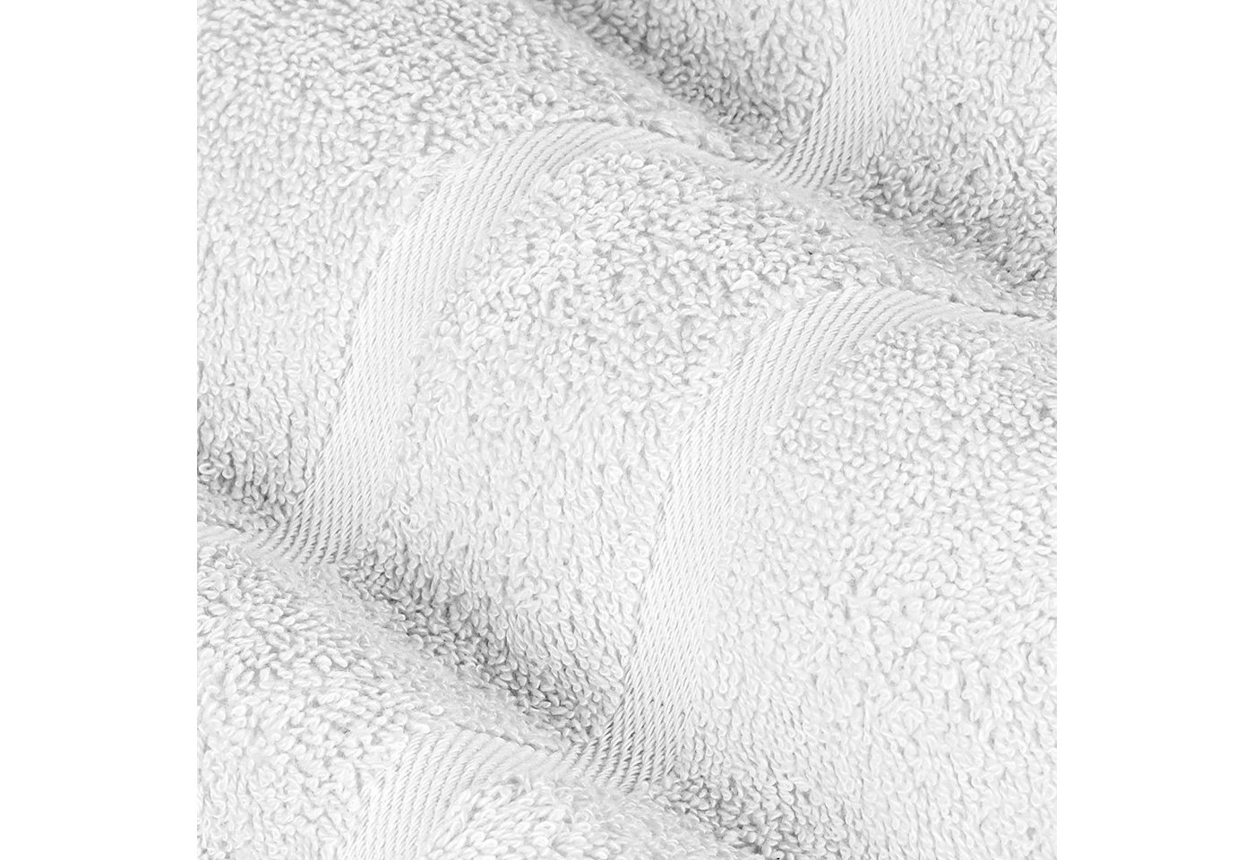 StickandShine Saunatuch 4er Set Premium Frottee Saunatücher 80x200 cm WEISS Frottee