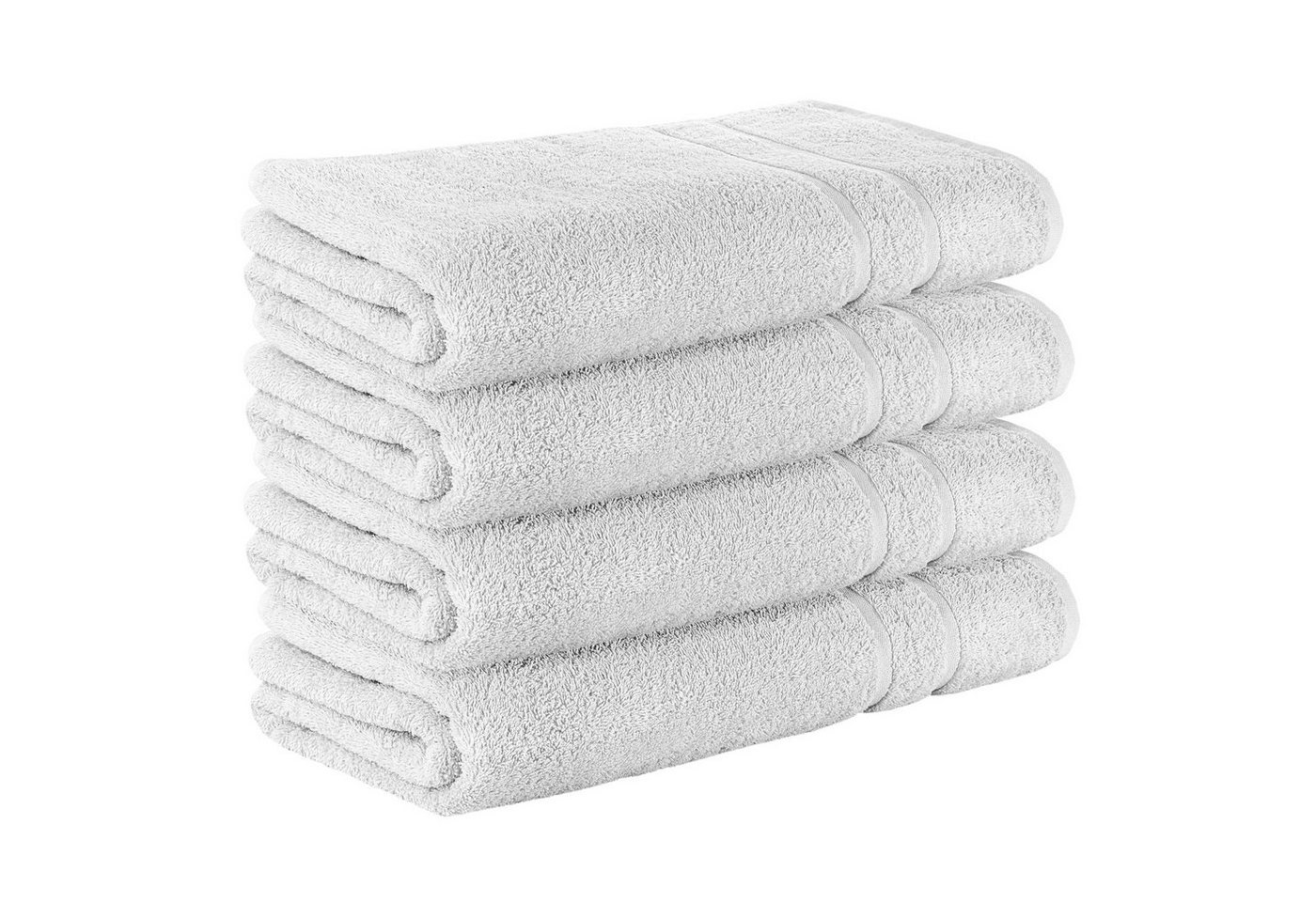 StickandShine Saunatuch 4er Set Premium Frottee Saunatücher 80x200 cm WEISS Frottee Bild 2