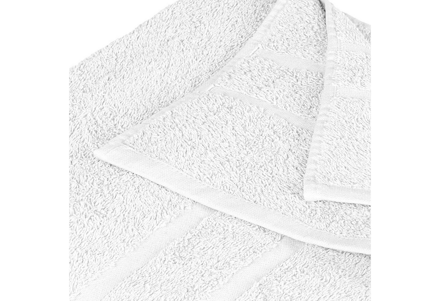 StickandShine Saunatuch 4er Set Premium Frottee Saunatücher 80x200 cm WEISS Frottee Bild 4