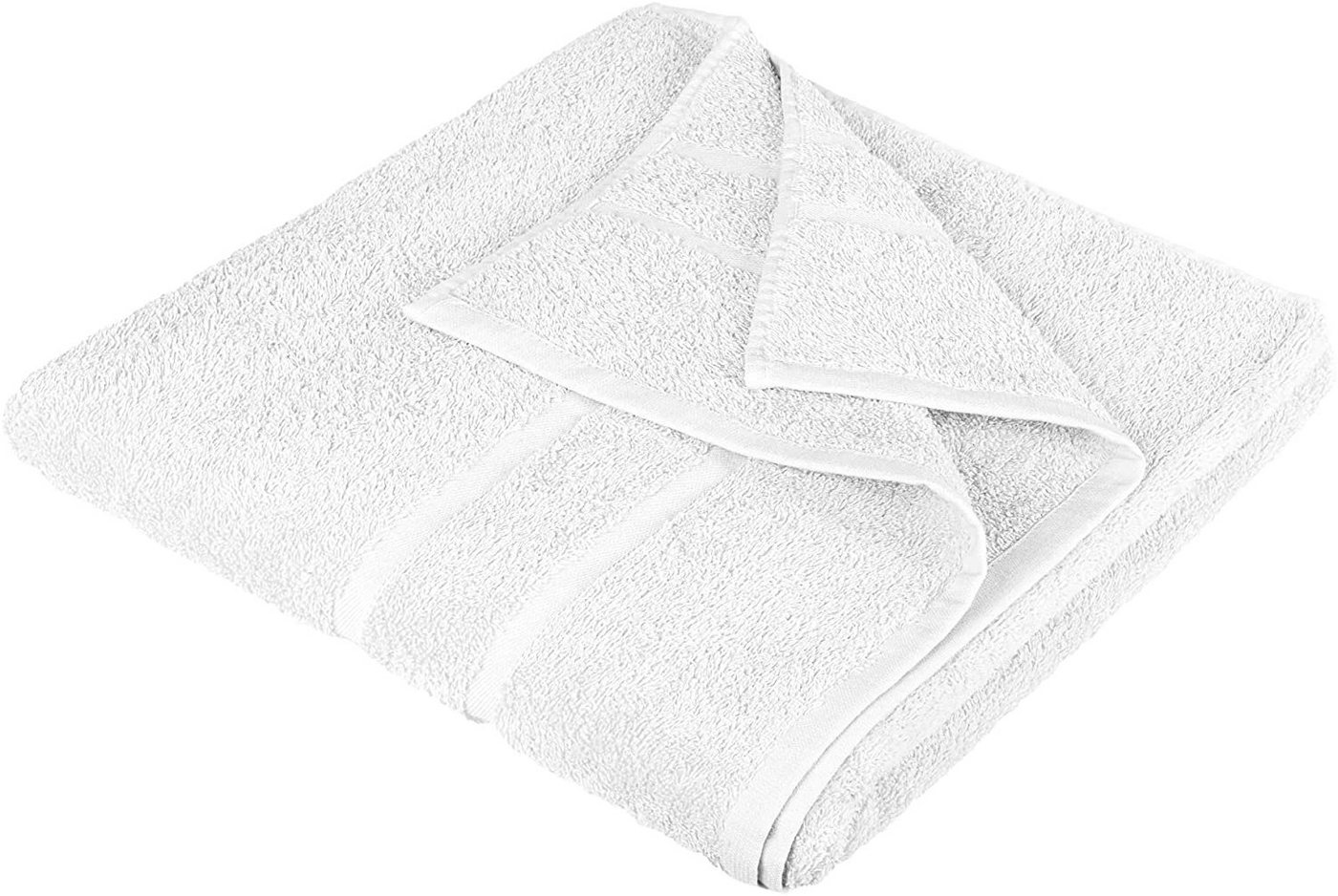 StickandShine Saunatuch 4er Set Premium Frottee Saunatücher 80x200 cm WEISS Frottee Bild 5