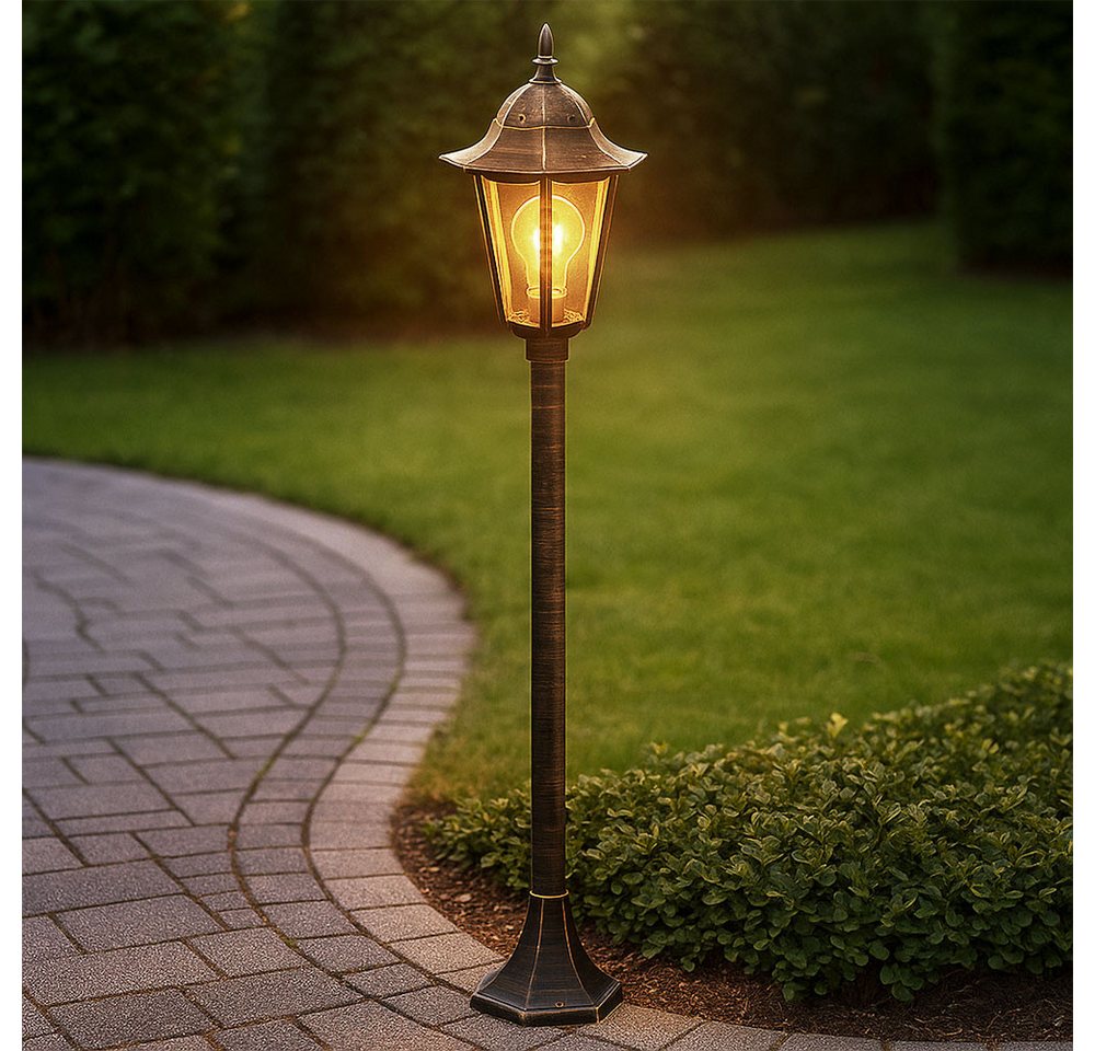 etc-shop LED Außen-Stehlampe, Leuchtmittel inklusive, Warmweiß, LED Kandelaber Stehleuchte Außenlampe Gartenlaterne antik Filament Bild 2