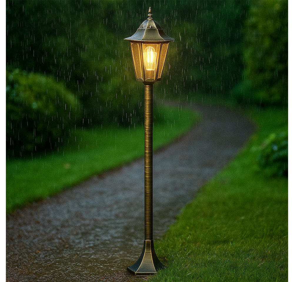 etc-shop LED Außen-Stehlampe, Leuchtmittel inklusive, Warmweiß, LED Kandelaber Stehleuchte Außenlampe Gartenlaterne antik Filament Bild 3