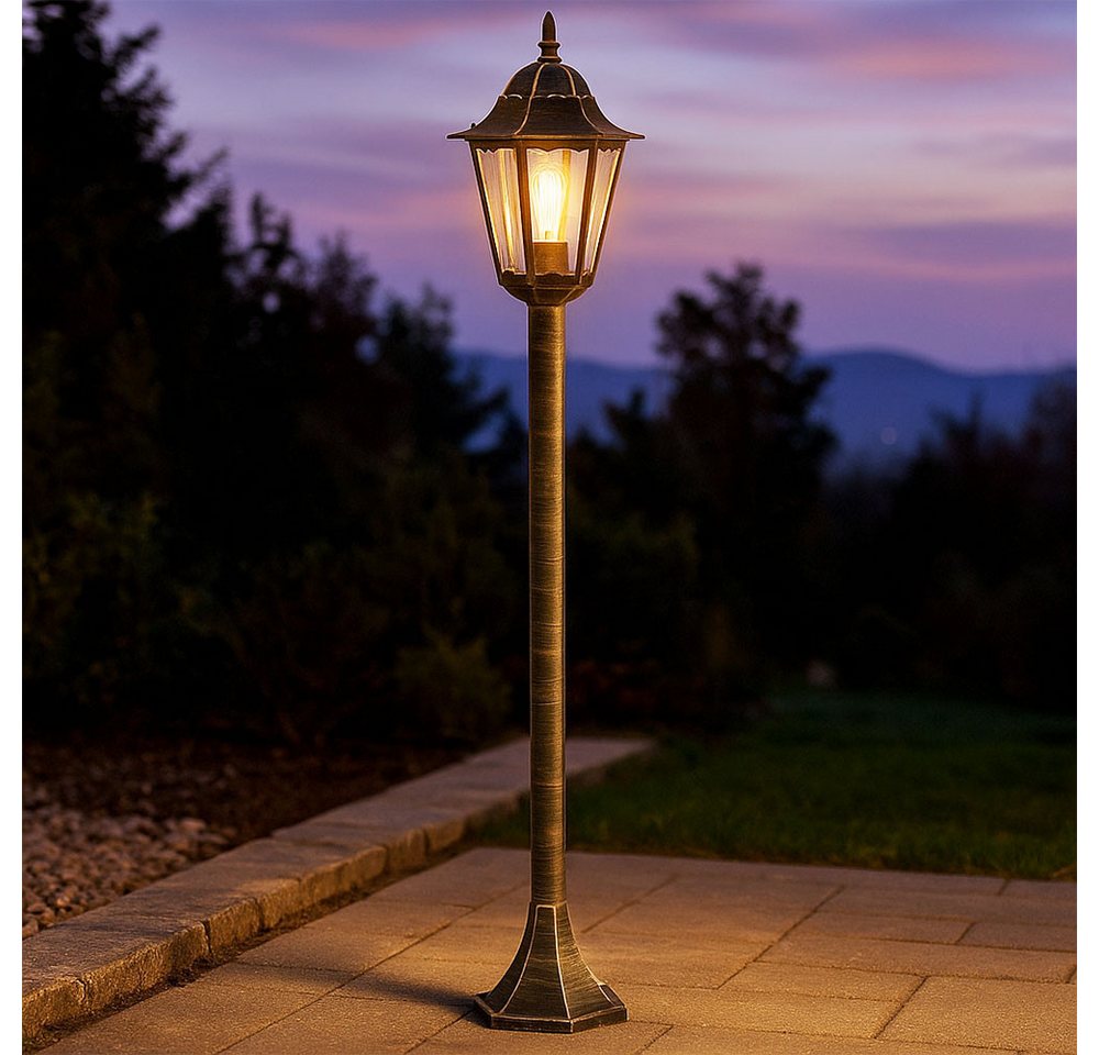 etc-shop LED Außen-Stehlampe, Leuchtmittel inklusive, Warmweiß, LED Kandelaber Stehleuchte Außenlampe Gartenlaterne antik Filament Bild 4