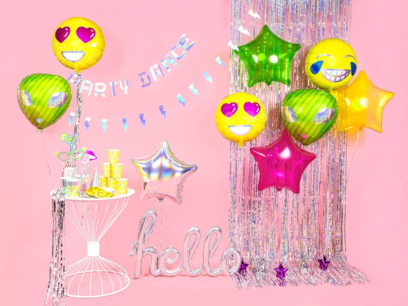 partydeco Papierdekoration, Partyhüte Hologramm 16cm silber irisierend 6er Set