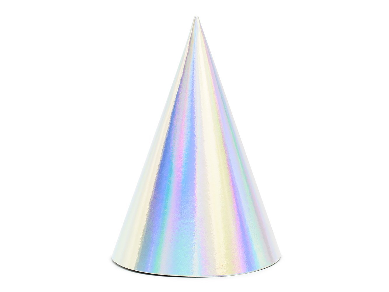 partydeco Papierdekoration, Partyhüte Hologramm 16cm silber irisierend 6er Set Bild 4