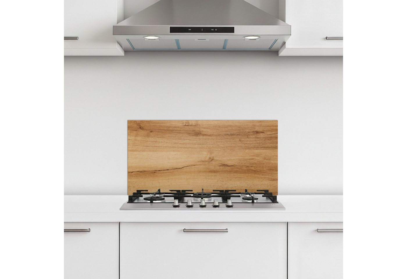 KitchenYeah Küchenrückwand selbstklebend (keine Folie) Holzoptik/print - Braun - Holz, (1-tlg), Küchenrückwand, Spritzschutz, Kitchen, 60x30 cm Bild 3