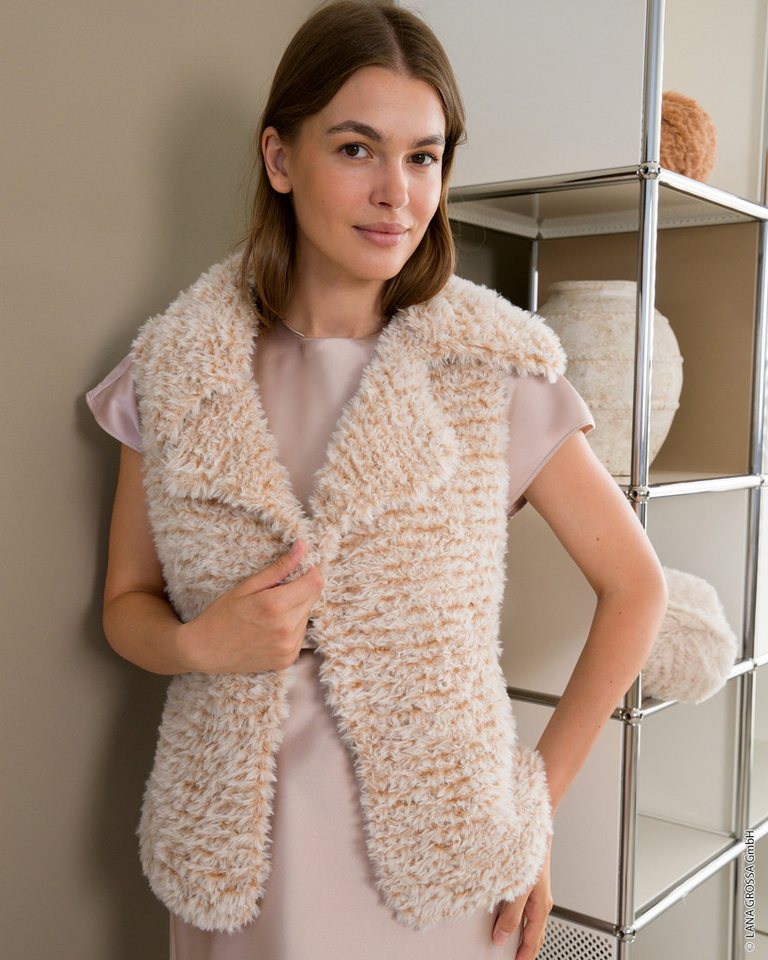 LANA GROSSA THE BUNNY Weiches Effektgarn für Accessoires und Deko Häkelwolle, 120 m (Aufregendes Effektgarn für Accessoires & Dekoartikel, Ideal für Schals, Westen, Kissen und Sitzauflagen), 100 g Bild 3