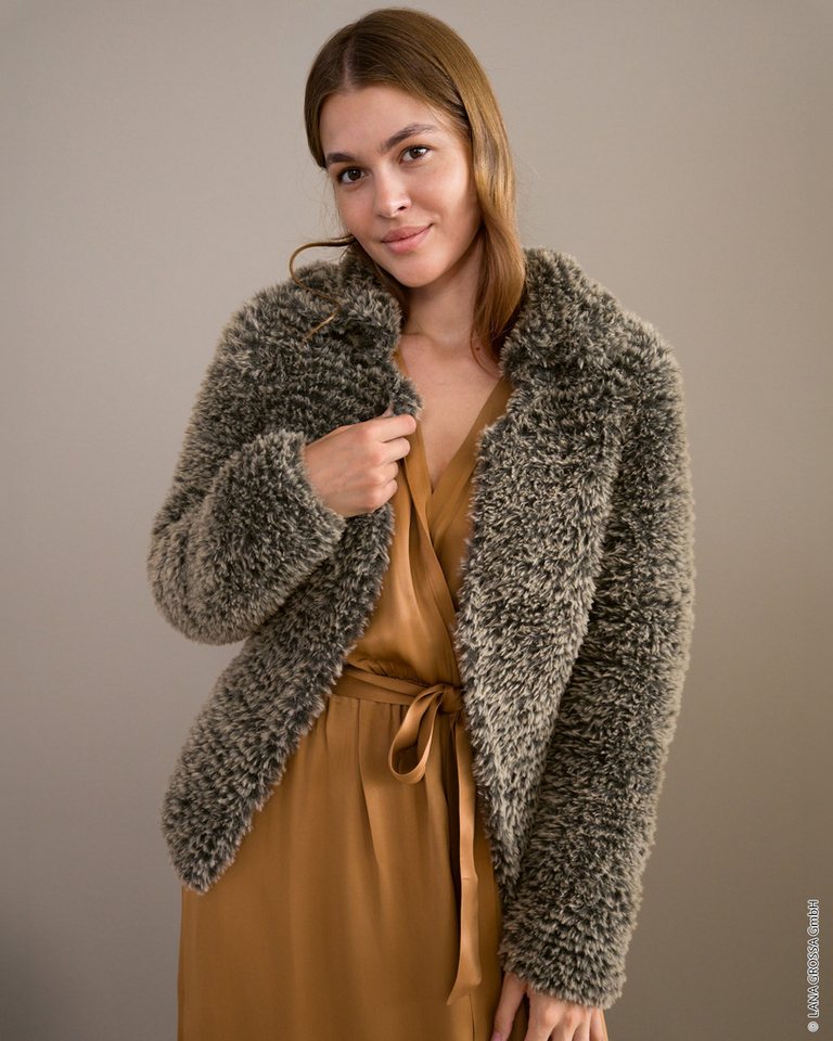 LANA GROSSA THE BUNNY Weiches Effektgarn für Accessoires und Deko Häkelwolle, 120 m (Aufregendes Effektgarn für Accessoires & Dekoartikel, Ideal für Schals, Westen, Kissen und Sitzauflagen), 100 g Bild 4