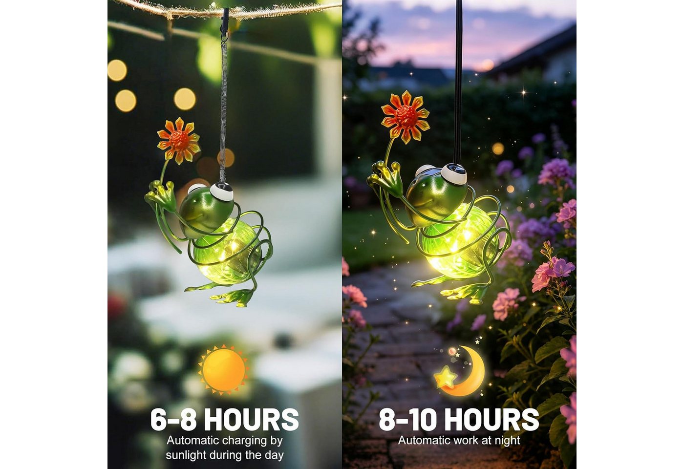 FELIXLEO LED Solarleuchte Solar Schmetterlinge Außen Solar Deko Garten Hängend Wetterfest LED Bild 2