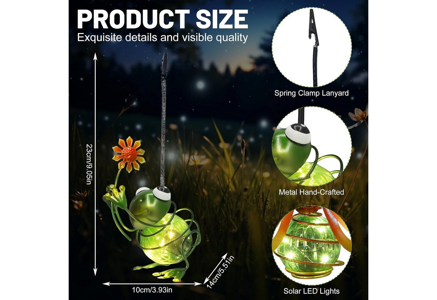 FELIXLEO LED Solarleuchte Solar Schmetterlinge Außen Solar Deko Garten Hängend Wetterfest LED Bild 5
