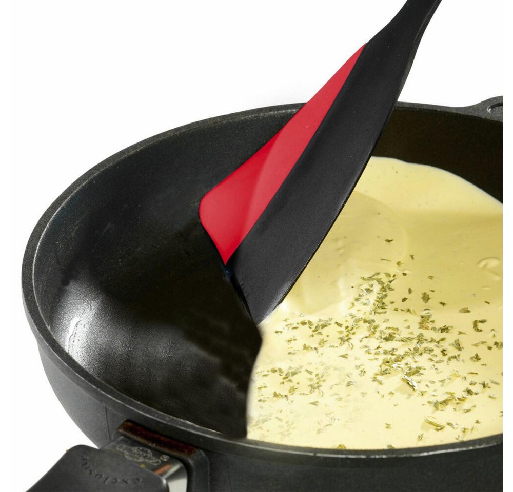 WESTMARK Pfannenwender 2 Stück, mit Schaber, mit Silikonkante, Länge: 31 cm, Flexi, starre und flexible Seite, spülmaschinengeeignet, BPA-frei