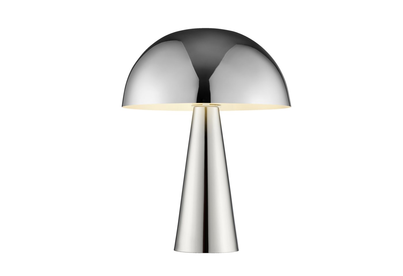 Lightbox Tischleuchte, ohne Leuchtmittel, Pilz Tischleuchte, 33 cm, Ø 25 cm, E14, max. 20 W, Metall, chromfarben Bild 4