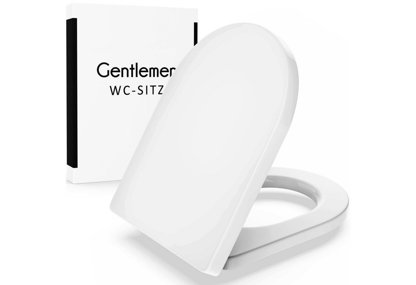 Gentlemen WC-Sitz WC Sitz mit Absenkautomatik (Toilettendeckel mit QuickClean Funktion – Einfacher Einbau von oben, Antibakteriell dank Duroplast), Quick Release Halterung, SoftClose, Antibakteriell Bild 3