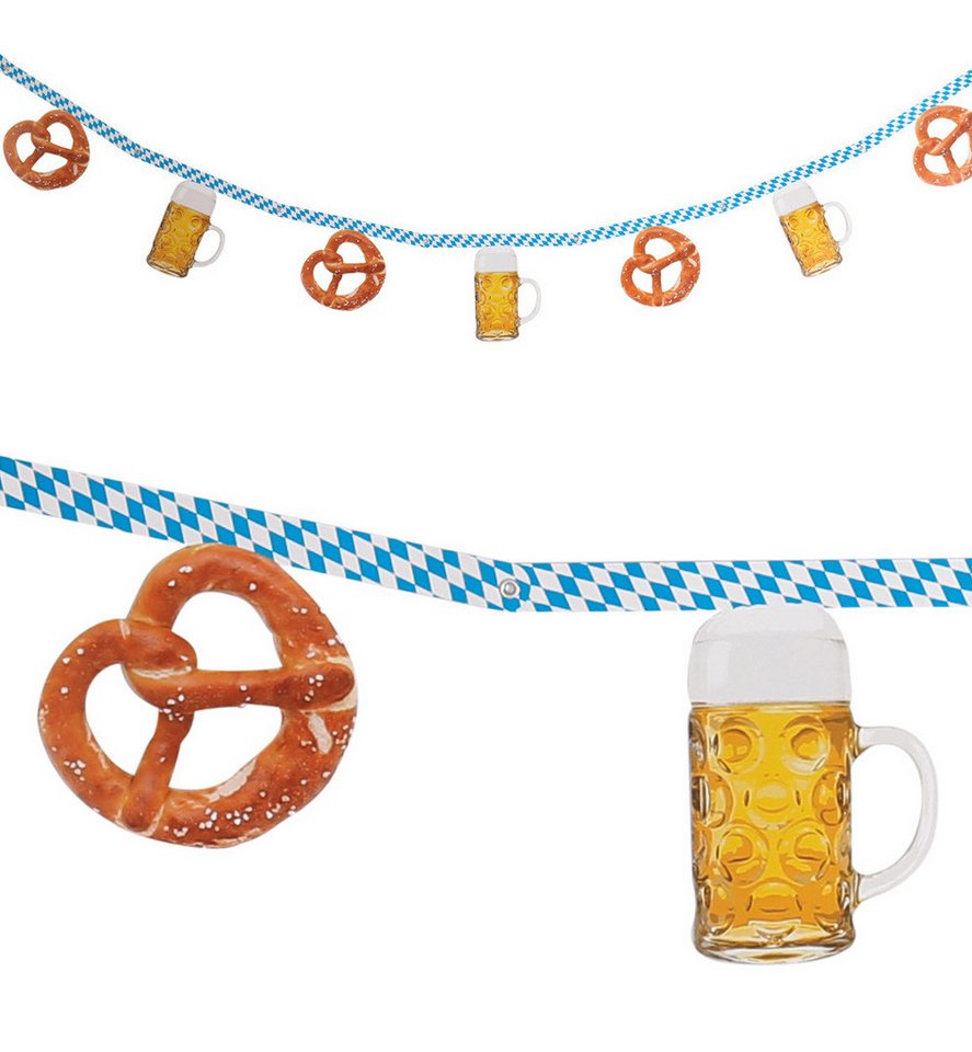 Fries Girlande Bayern Girlande Breze Maßkrug Volksfest Oktoberfest Party 5 m, 5 m Lang Bild 2