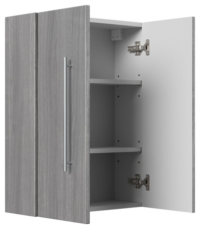Magnolia Home Hängeschrank Badschrank Aurum-L 53x70cm silbereiche m. Soft-Close Türen Bild 3