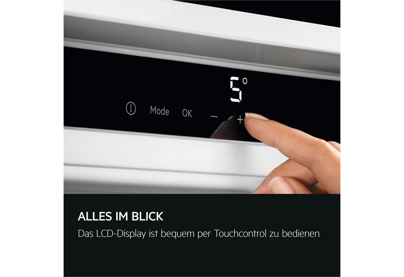AEG Einbaukühlgefrierkombination Serie 5000 TSK5O12WDF, 121,8 cm hoch, 54,8 cm breit, 182 L, LowFrost-weniger Eisbildung, variable Glasablagen, Festtür Bild 5